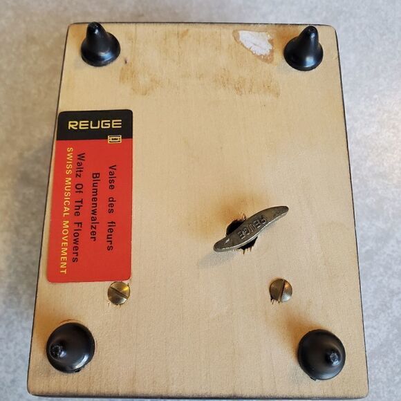 Vintage Reuge Music Box Swiss Musical Movement Waltz of Flowers - Picture 5 of 9